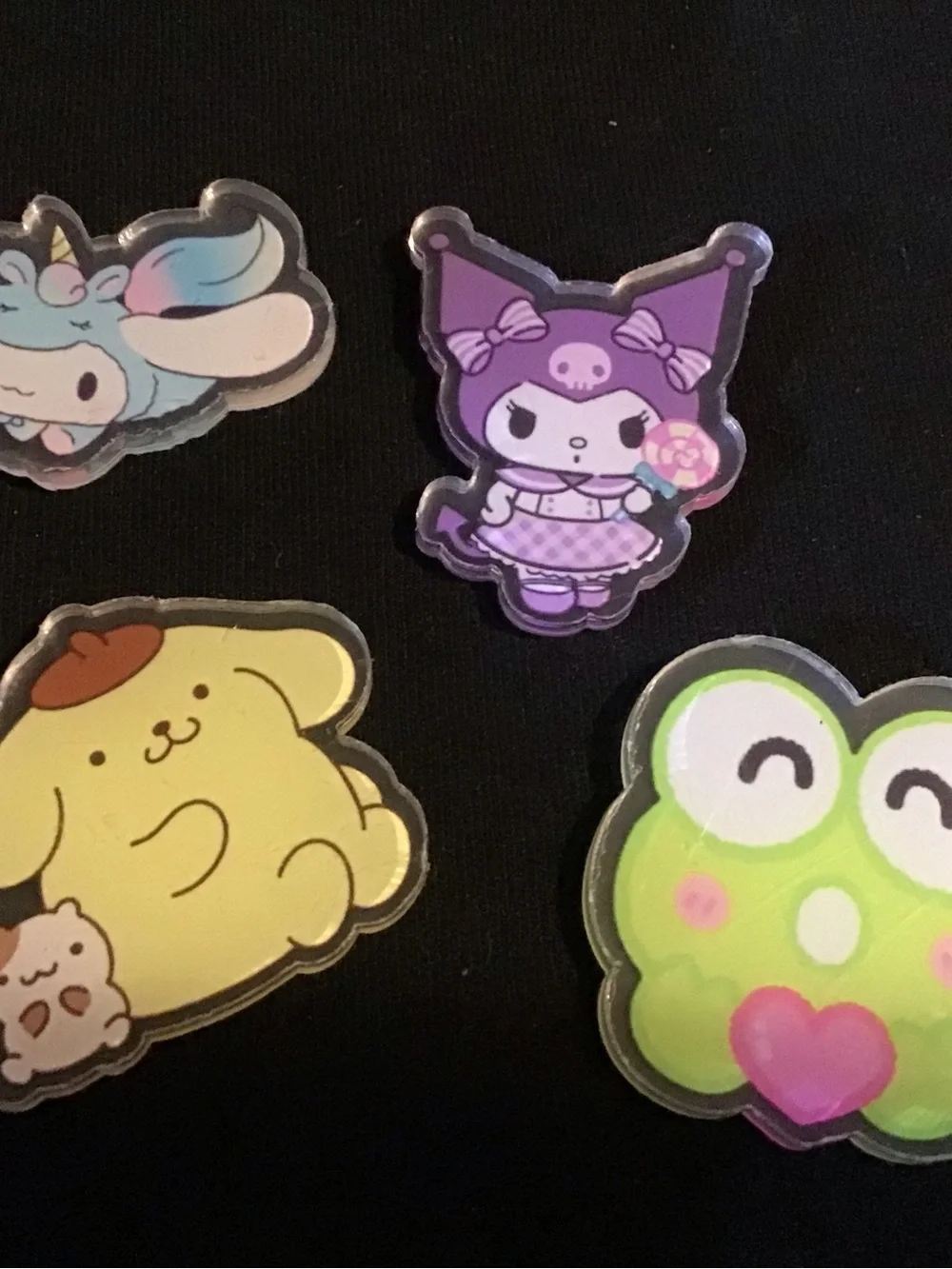 Set of four Sanrio characters magnet set. Super cute.